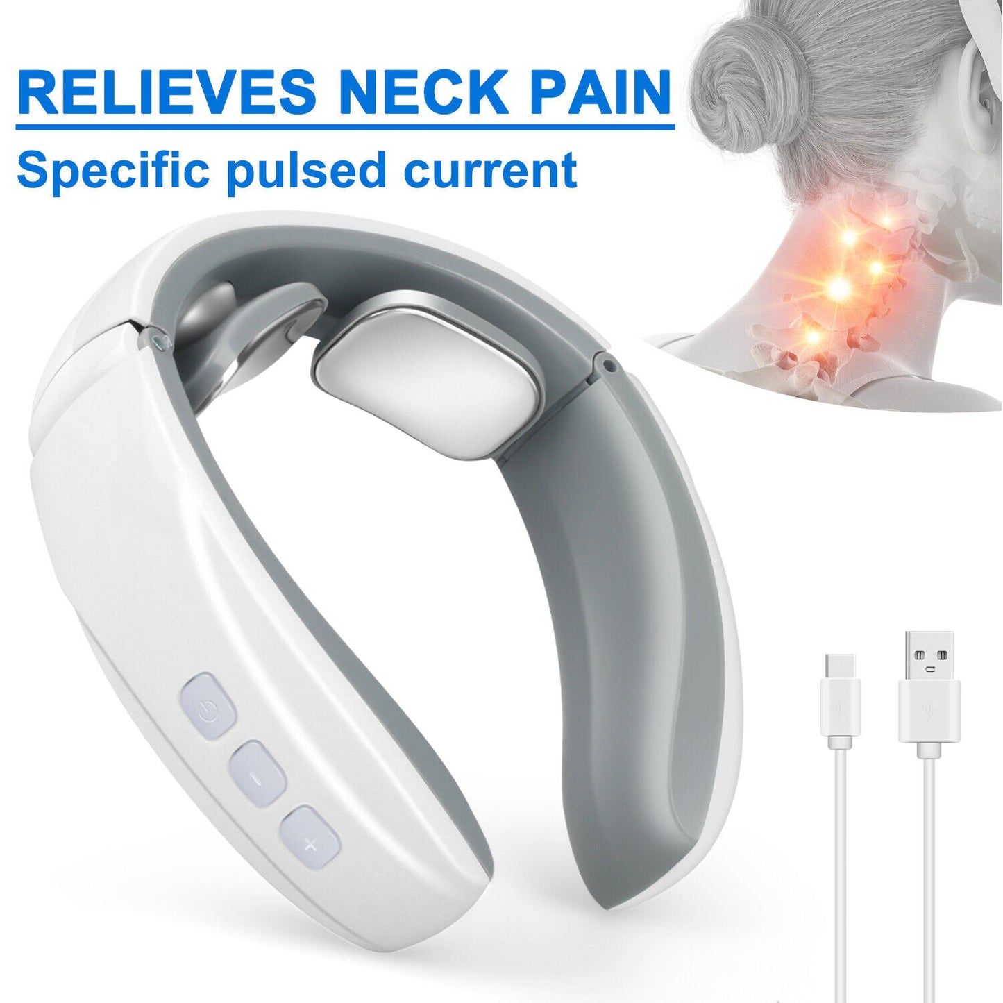 Electric Shock Pulse Neck and Shoulder Kneading Massager