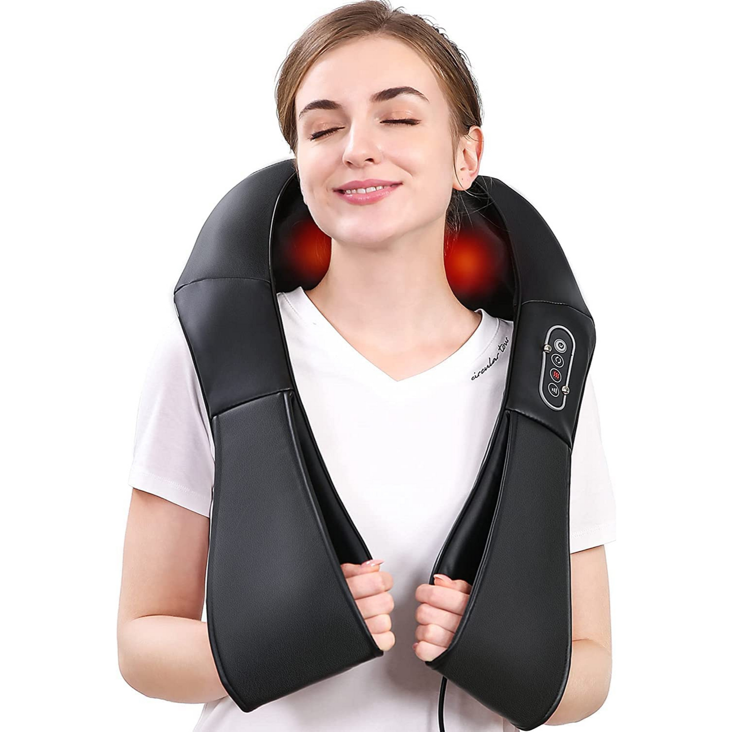 Heated Shiatsu Neck And Shoulder Deep Tissue Pressure Point Massager