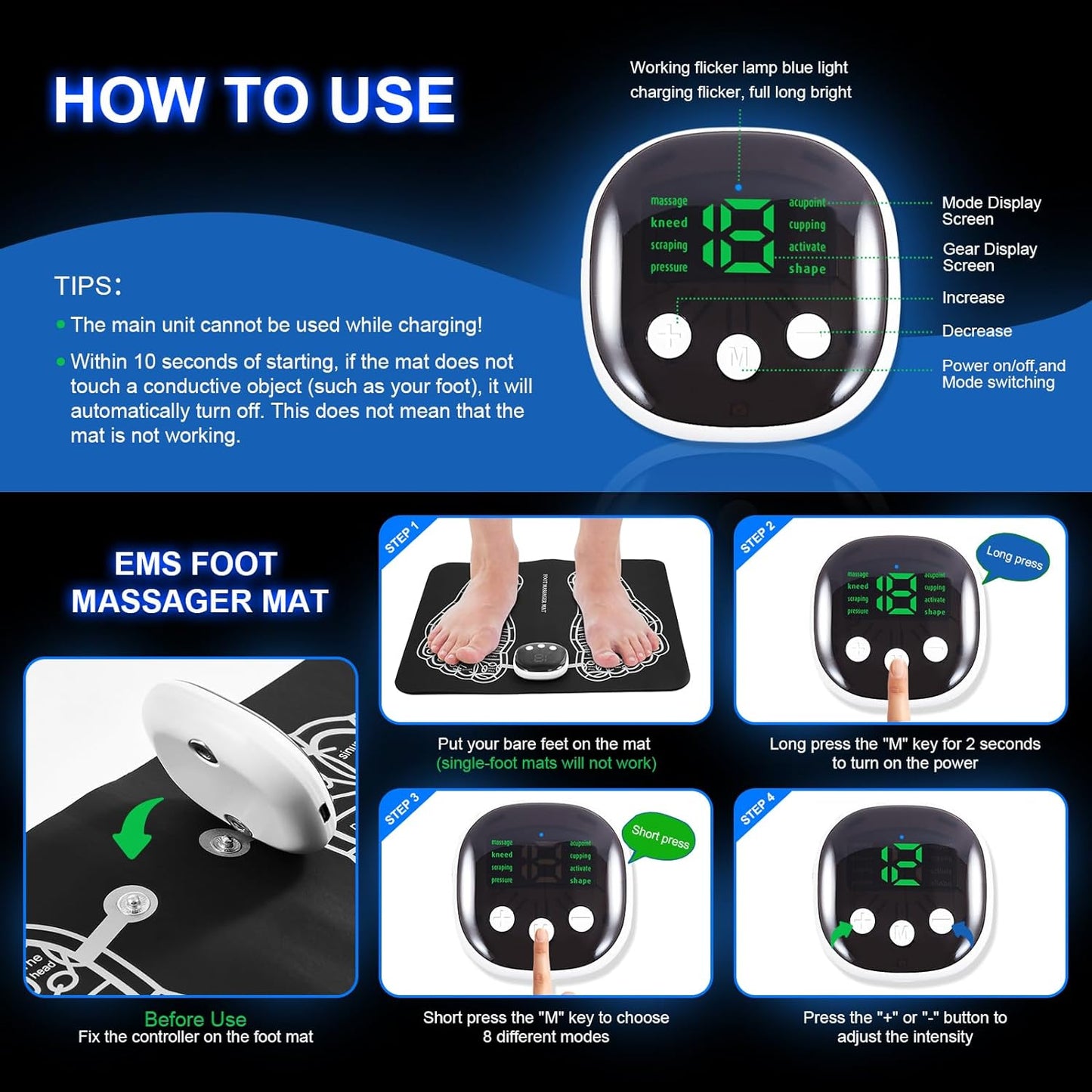 EMS Foot Massager Mat