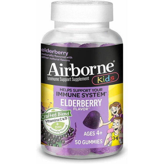 AIRBORNE Kids Immune Elderberry, 50 un