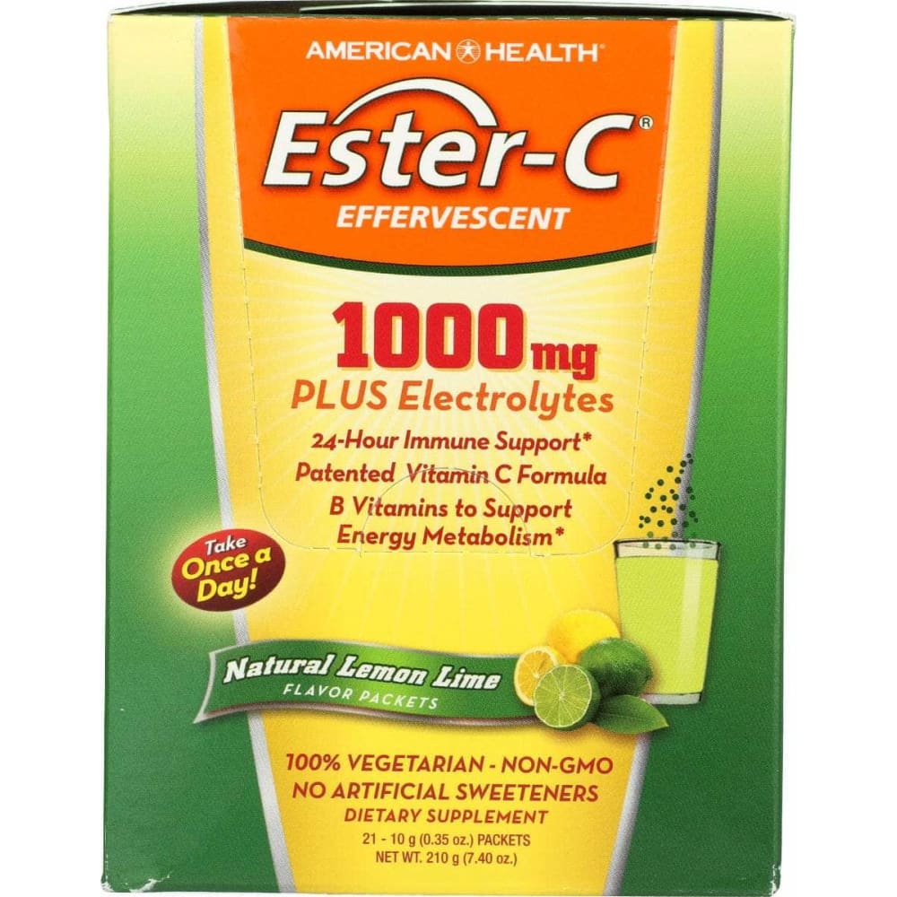 American Health Ester-C 1000Mg Effervescent Lemon Lime, 21 Ea