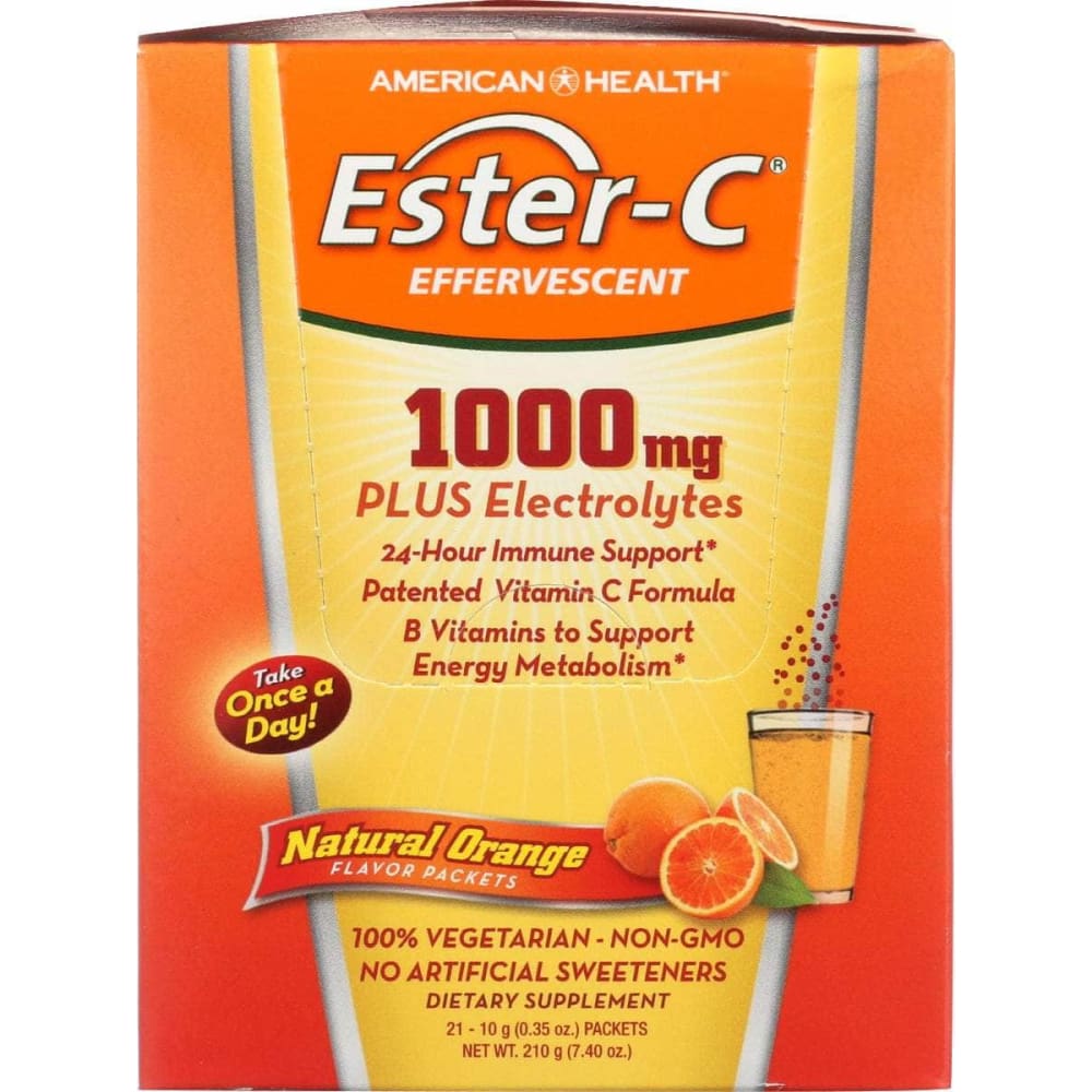 American Health Ester-C 1000Mg Effervescent Orange, 21 Ea