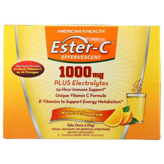 American Health Ester-C 1000Mg Effervescent Tangerine, 21 Ea