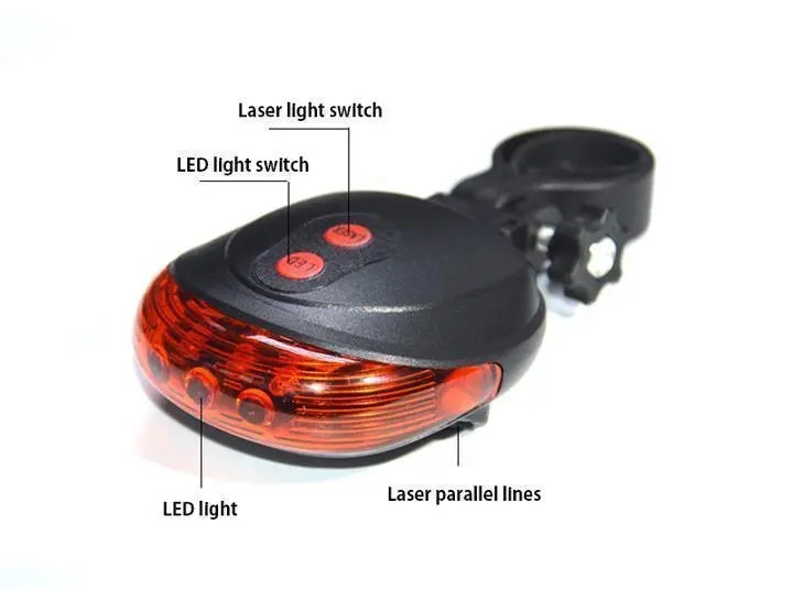 Led Bike Light Bicycle Laser Tail Light