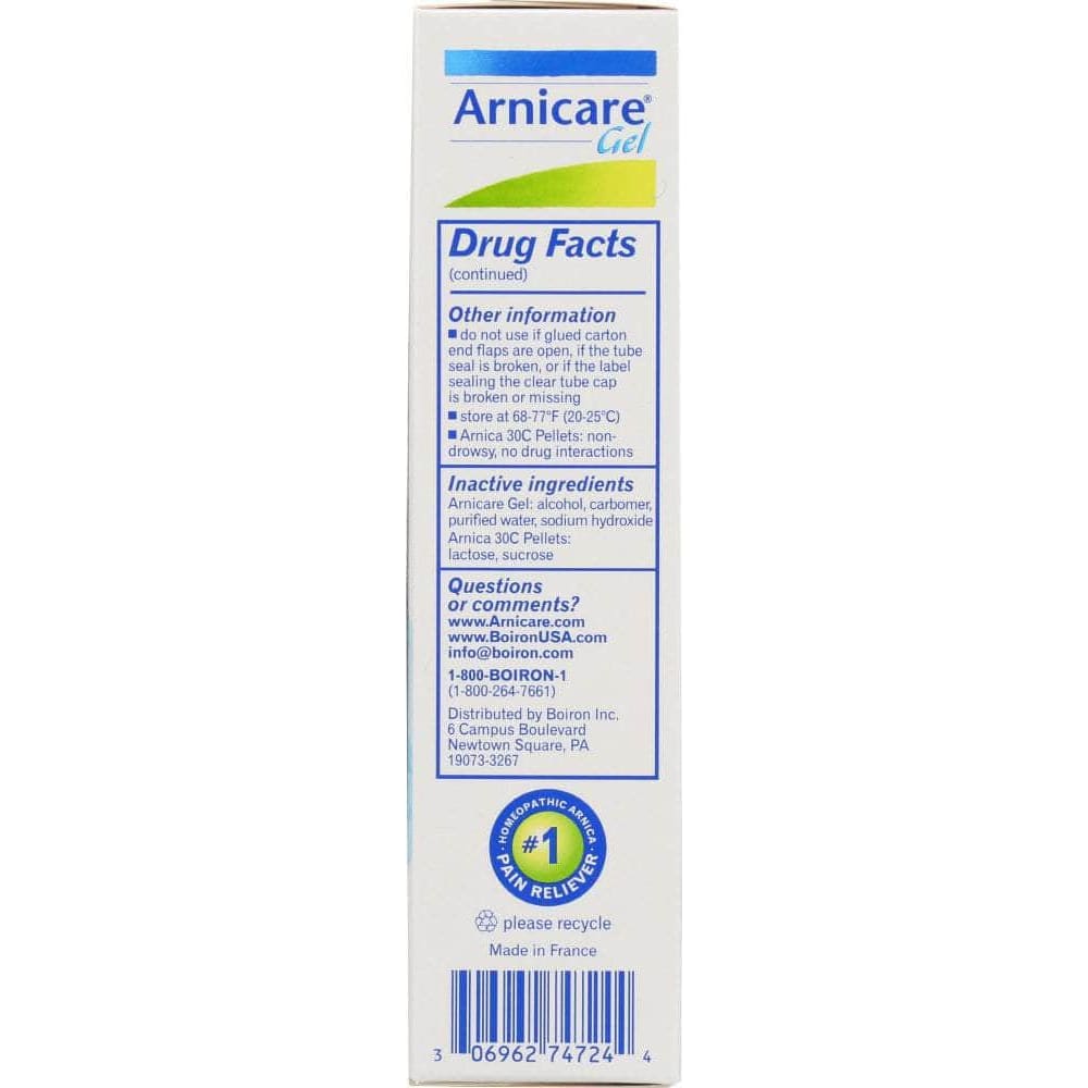 Boiron Arnicare Gel With Multi Dose Gel For Muscle Aches, 2.6 Oz