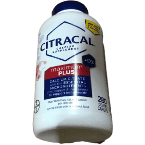 Citracal Maximum Calcium Citrate + D3, 280 Caplets