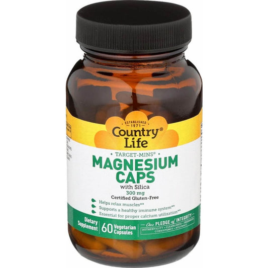 COUNTRY LIFE Target Mins Magnesium Caps 300mg, 60 vc (Case of 3)