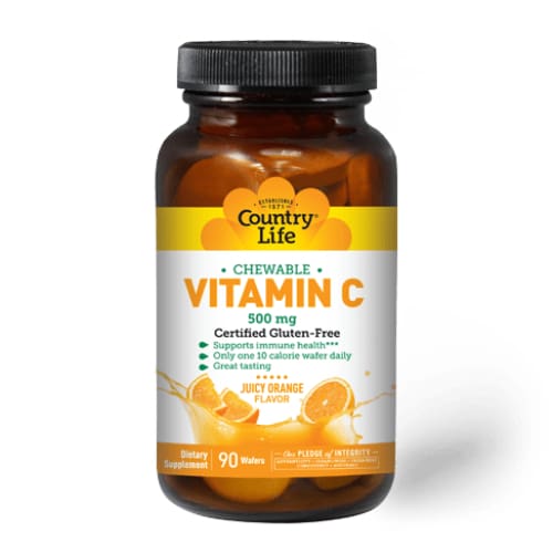 COUNTRY LIFE Wafer Vitamin C 500Mg, 90 tb