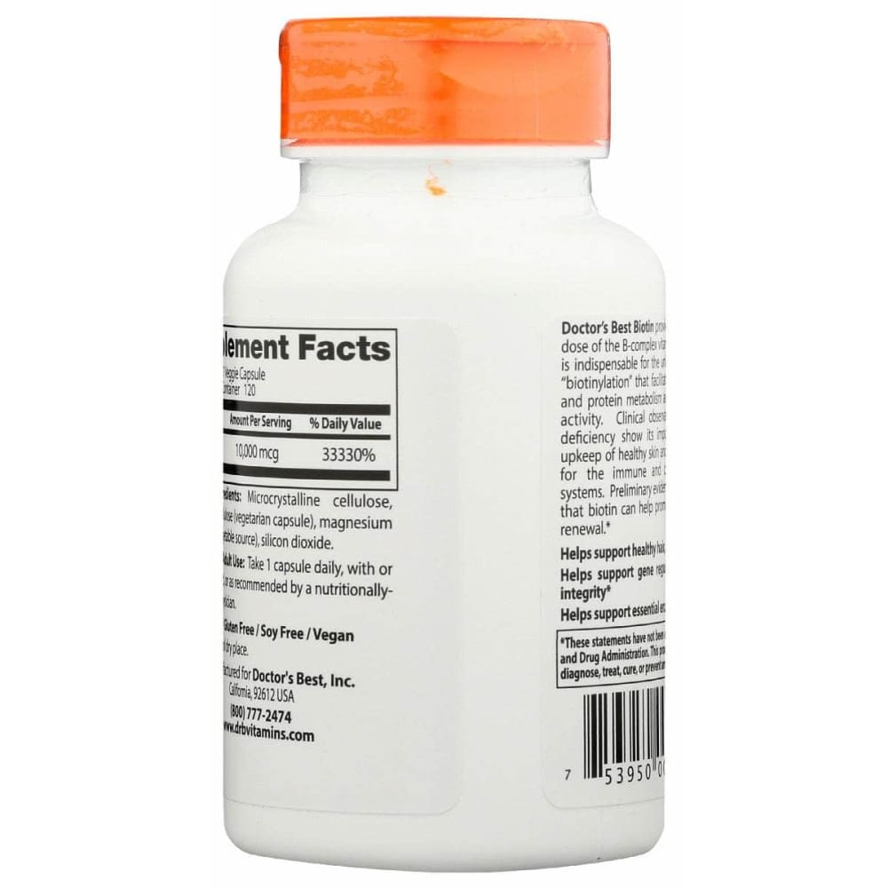 Doctors Best Biotin 10000Mg, 120 Vc