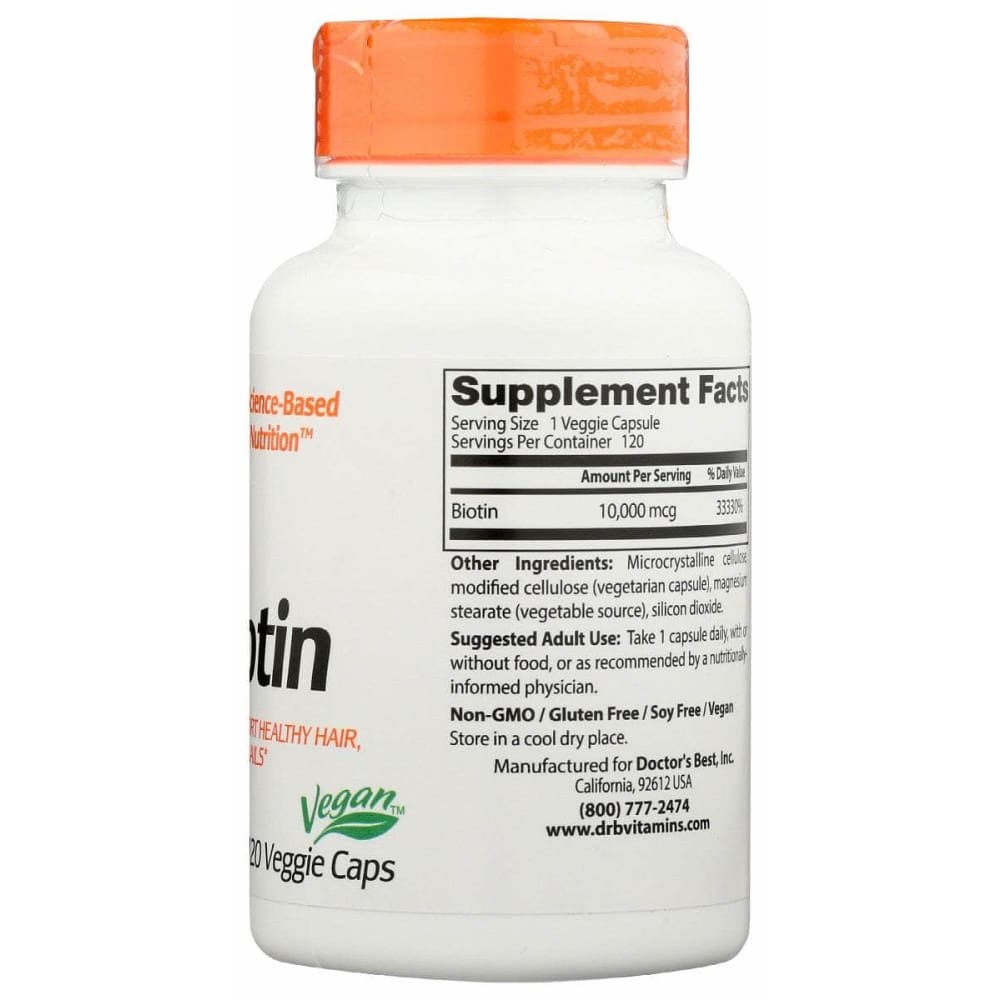 Doctors Best Biotin 10000Mg, 120 Vc