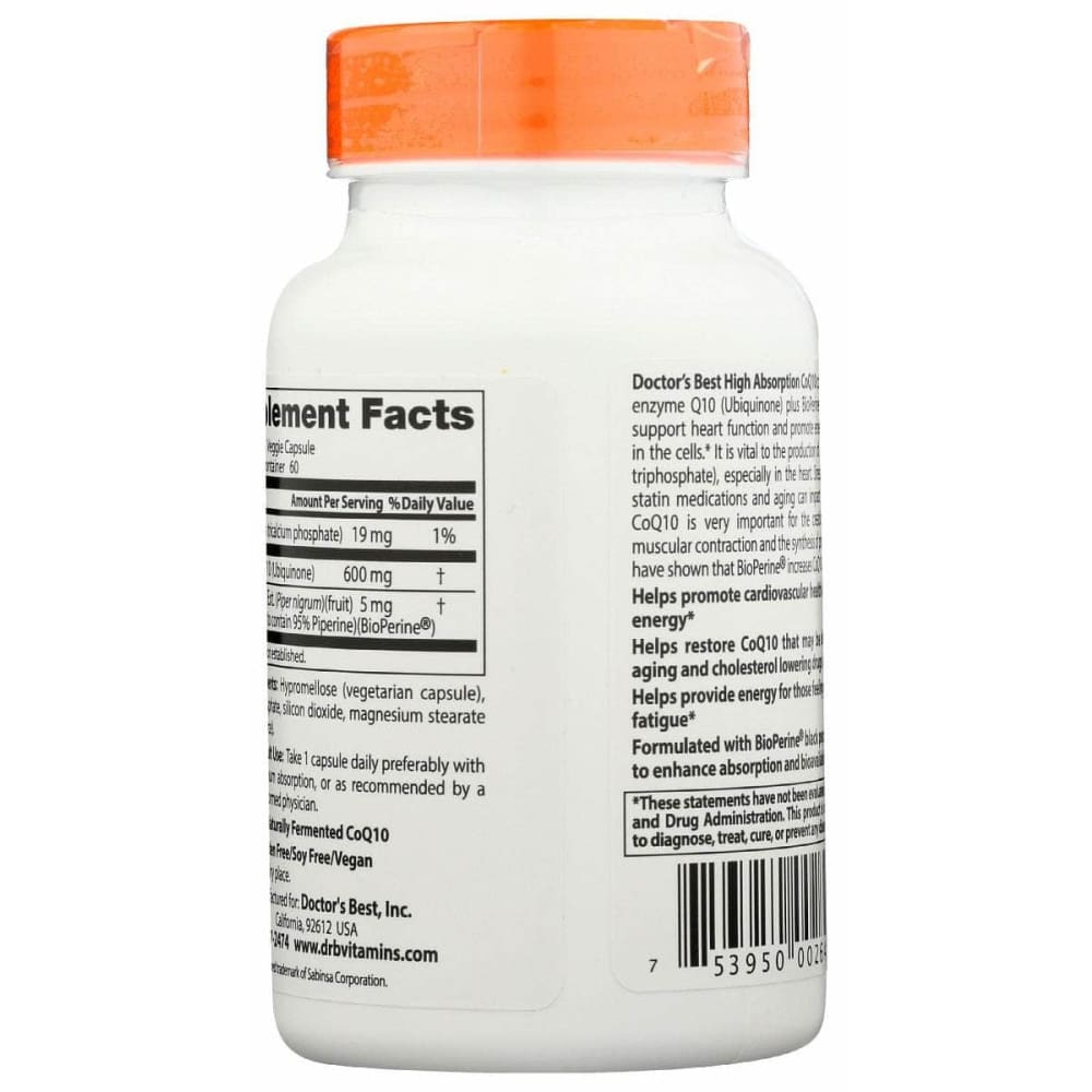 Doctors Best Coq10 High Absorption 600Mg, 60 Vc