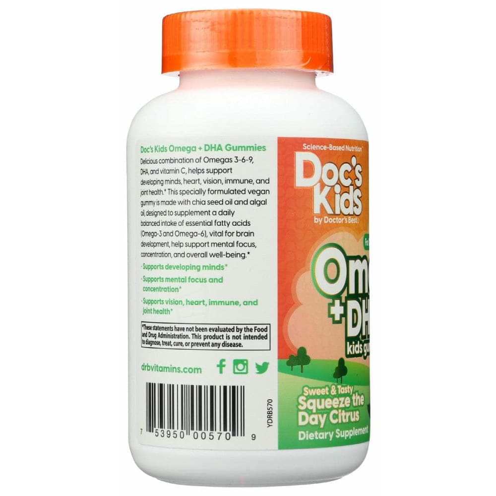 Doctors Best Kids Omega And Dha Gummy, 90 Ea