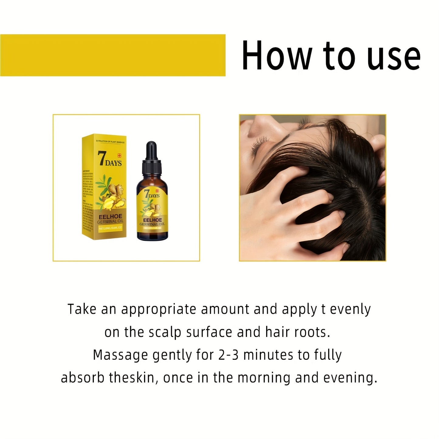 7 Day Ginger Hair Care Essential Oil – Nourishing Ginger Hair Serum for Healthier Hair