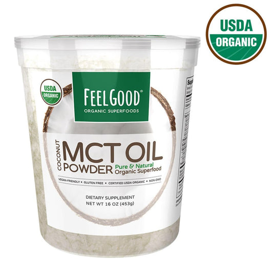 Feel Good USDA Organic MCT Oil Powder, 16 Ounces