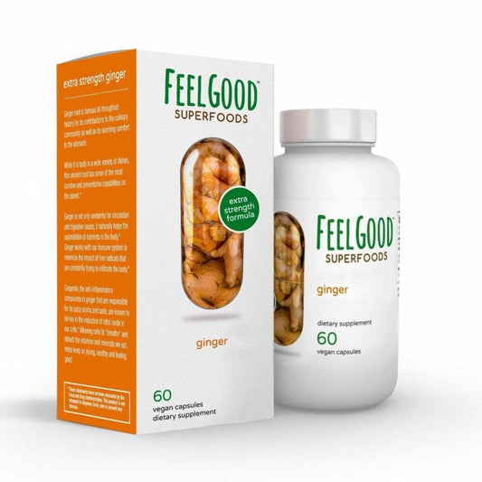 Feelgood Organic Superfoods Ginger Ex Strength, 60 Cp