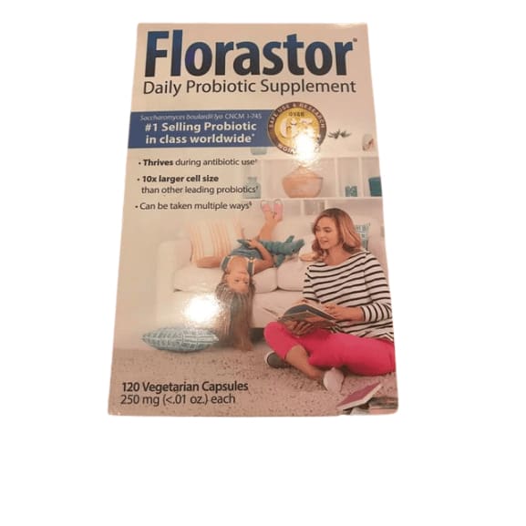 Florastor Daily Probiotic 250 mg., 120 Capsules.