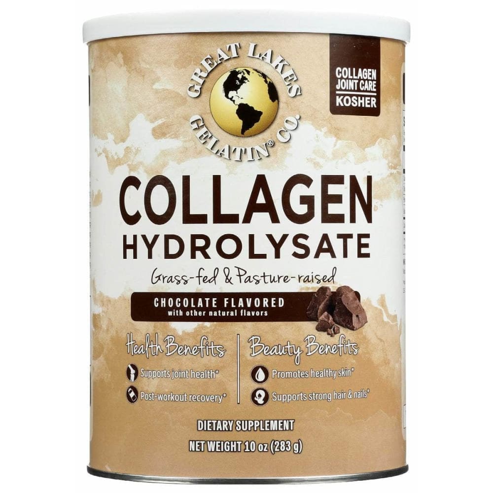 Great Lakes Collagen Powder Chocolate, 10 Oz