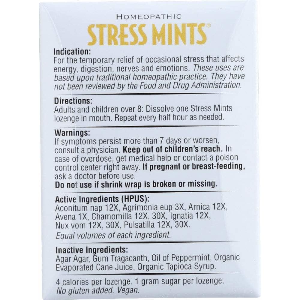 Historical Remedies Stress Mints Homeopathic Lozenges, 30 Ct (Case of 3)