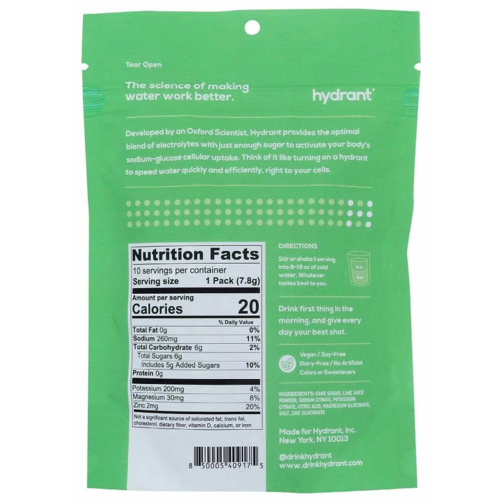 Hydrant Hydration Lime 10Pkt, 10 Ea