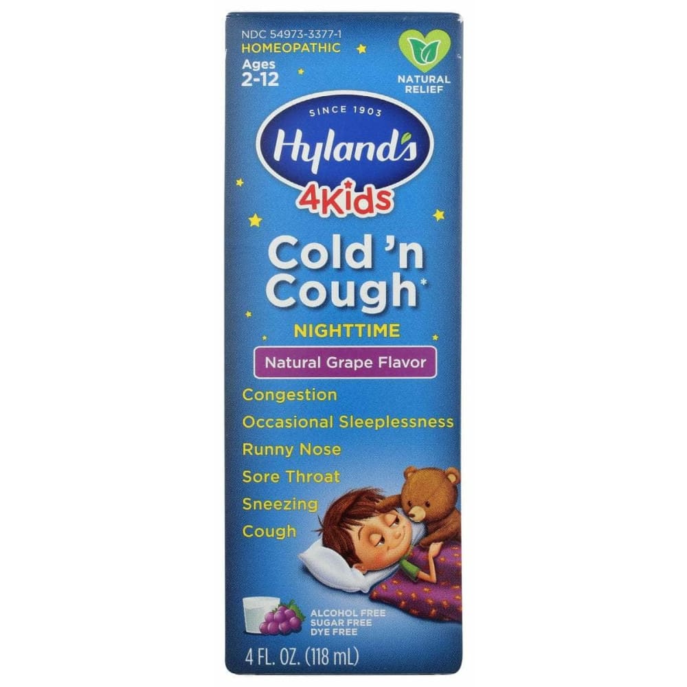 Hyland Kid Cold N Cgh Nght Grape Fl, 4 Oz (Case of 2)