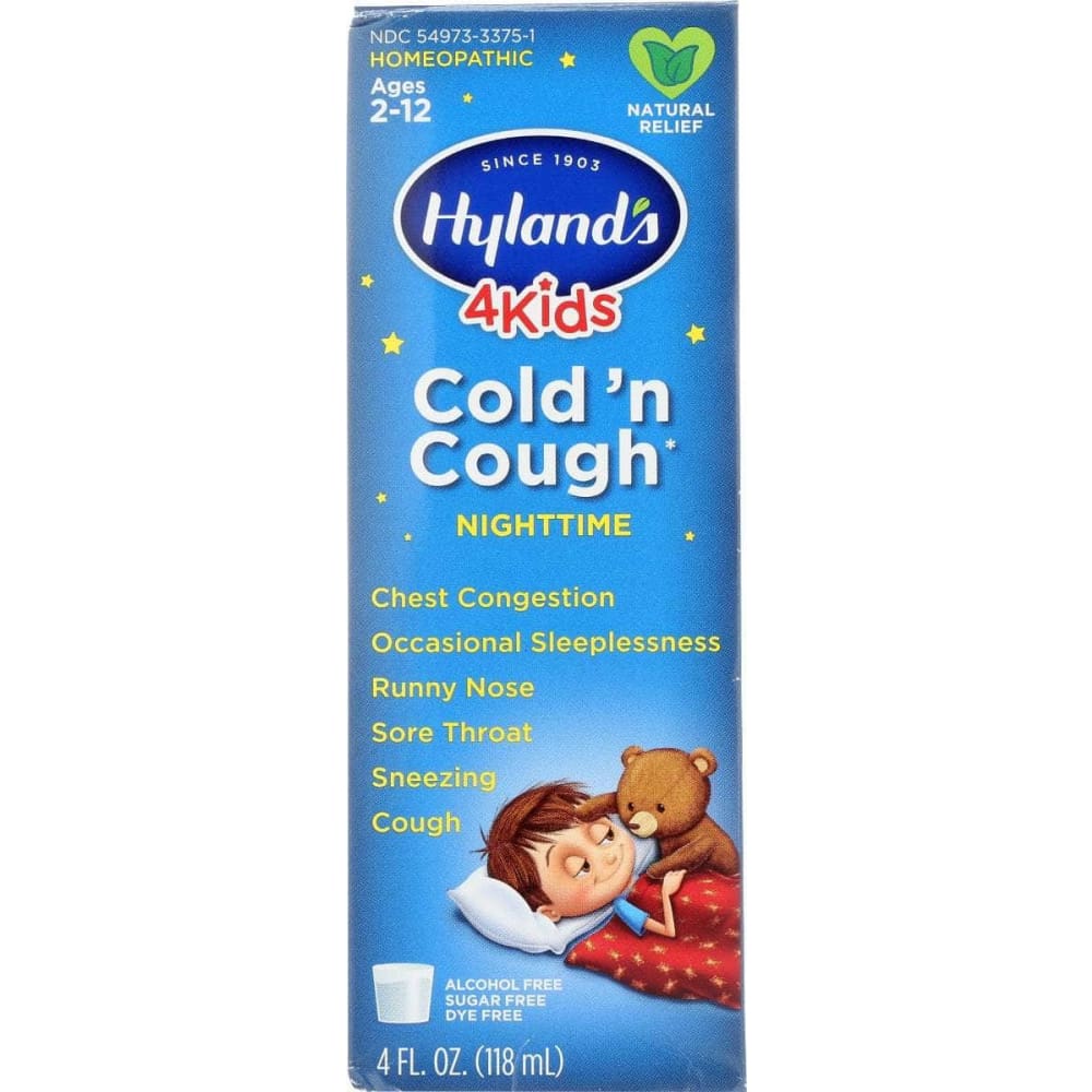 Hyland Kids Cold N Cough Night, 4 Oz (Case of 2)