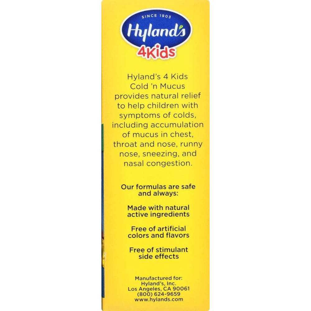 Hyland Kids Cold N Mucus Valupk, 8 Oz