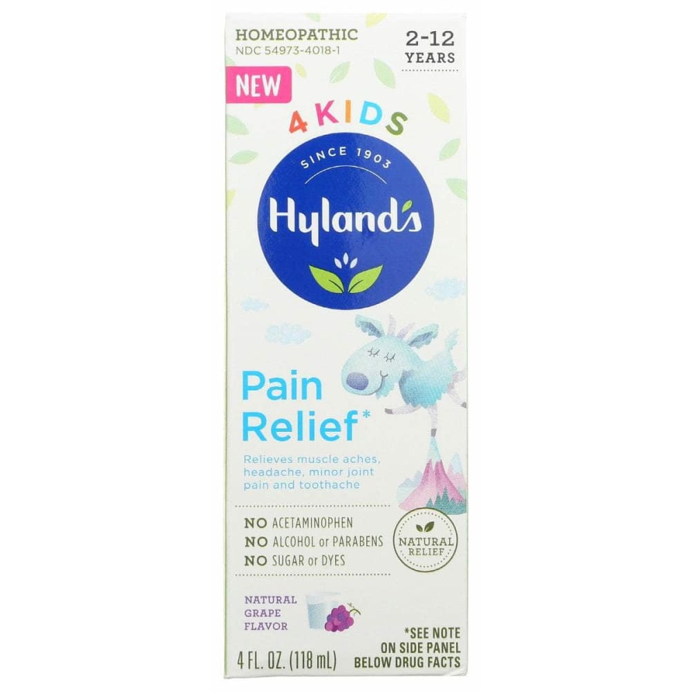 Hyland Kids Pain Relief Grape, 4 Fo (Case of 3)