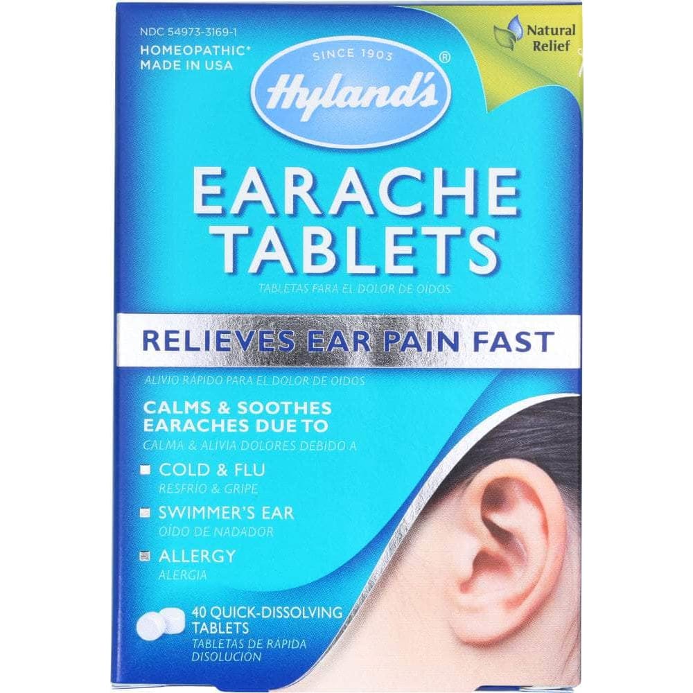 Hyland'S Homeopathic Earache Tablets, 40 Tablets (Case of 2)
