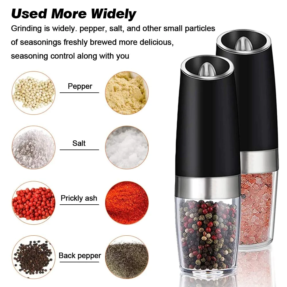 Electric Gravity Induction Salt & Pepper Grinder