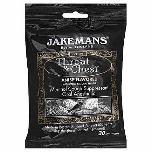 Jakemans Lozenge Throat And Chest Anise Menthol, 24 Pc (Case of 4)