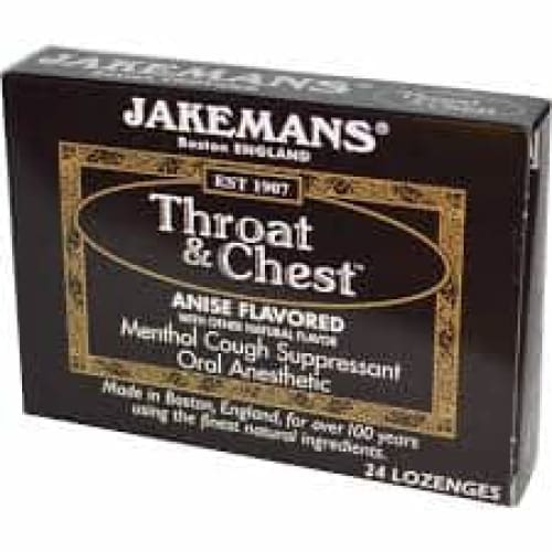 Jakemans Lozenge Throat And Chest Anise Menthol, 24 Pc (Case of 4)