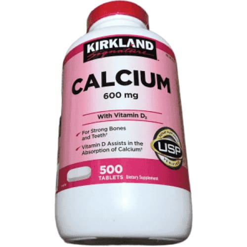 Kirkland Signature Calcium With Vitamin D3 600mg (500 Tablets)