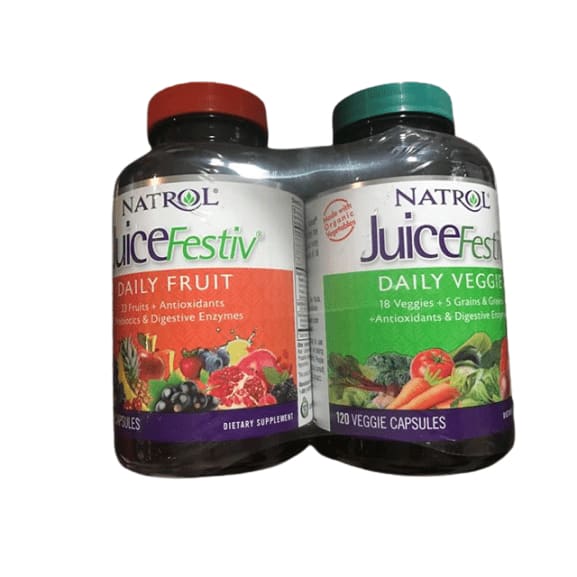 Natrol JuiceFestiv Daily Fruit & Veggie, 240 Capsules