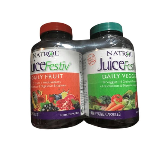 Natrol JuiceFestiv Daily Fruit & Veggie, 240 Capsules