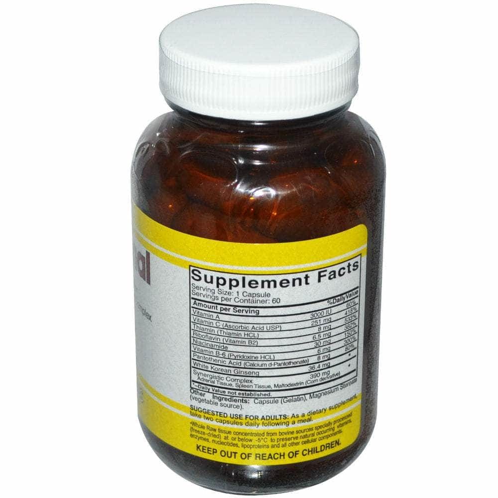 Natural Sources Raw Adrenal, 60 Capsules (Case of 3)