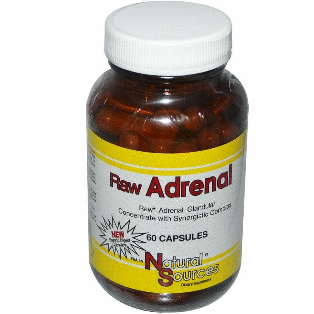 Natural Sources Raw Adrenal, 60 Capsules (Case of 3)