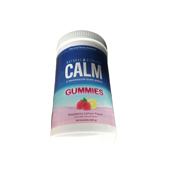 Natural Vitality Calm Gummies, Raspberry-Lemon Flavor, 240 Count