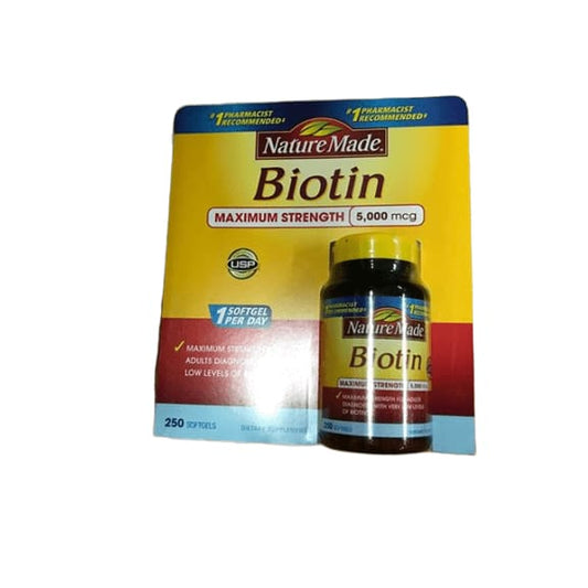 Nature Made Biotin Maximum Strength Softgels, 250 ct.