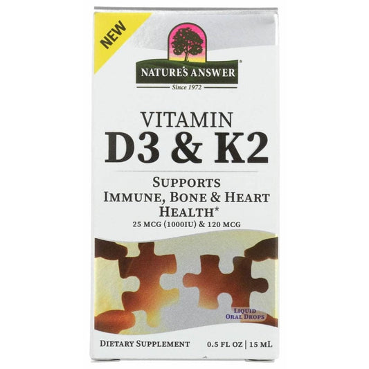 Natures Answer Vitamin D3 & K2 Drop, 0.5 Oz