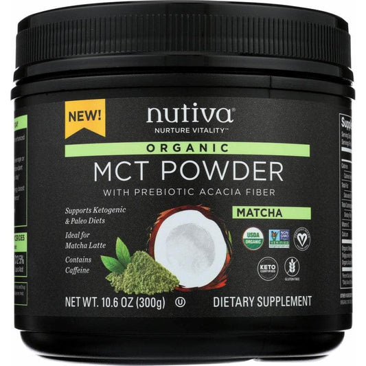 Nutiva Organic Mct Powder Matcha, 10.6 Oz