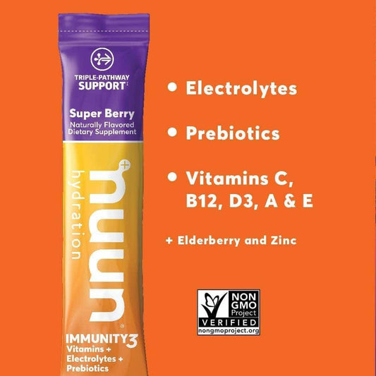 NUUN Immunity 3 Pkt Berry, 8 pk (Case of 5)