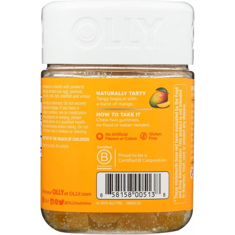 Olly Probiotic Tropical Mango Supplement, 50 Ea