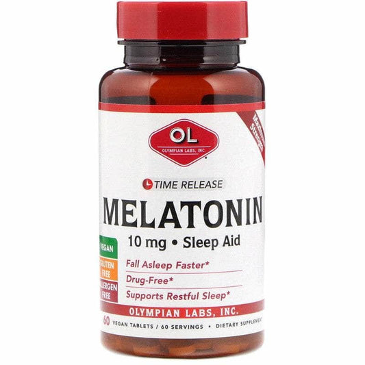 Olympian Labs Melatonin Time Release 10 Mg, 60 Tb (Case of 3)