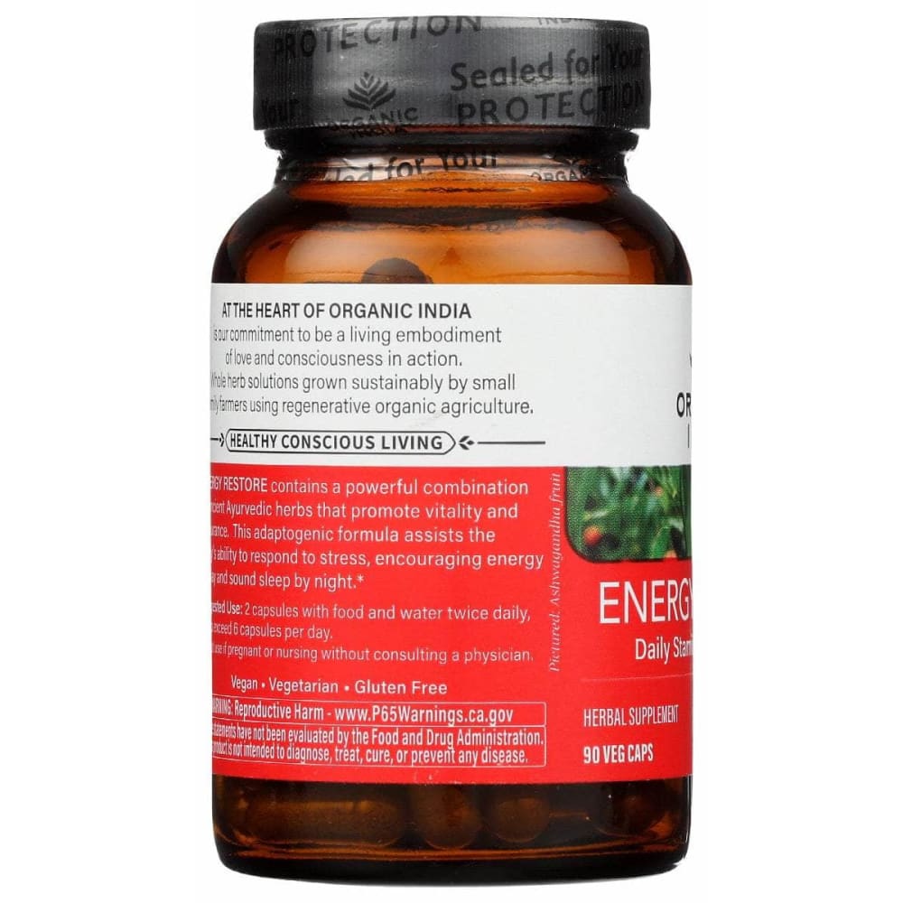 Organic India Energy Restore Cp, 90 Cp