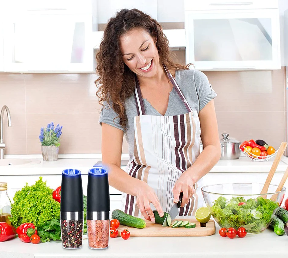 Electric Gravity Induction Salt & Pepper Grinder