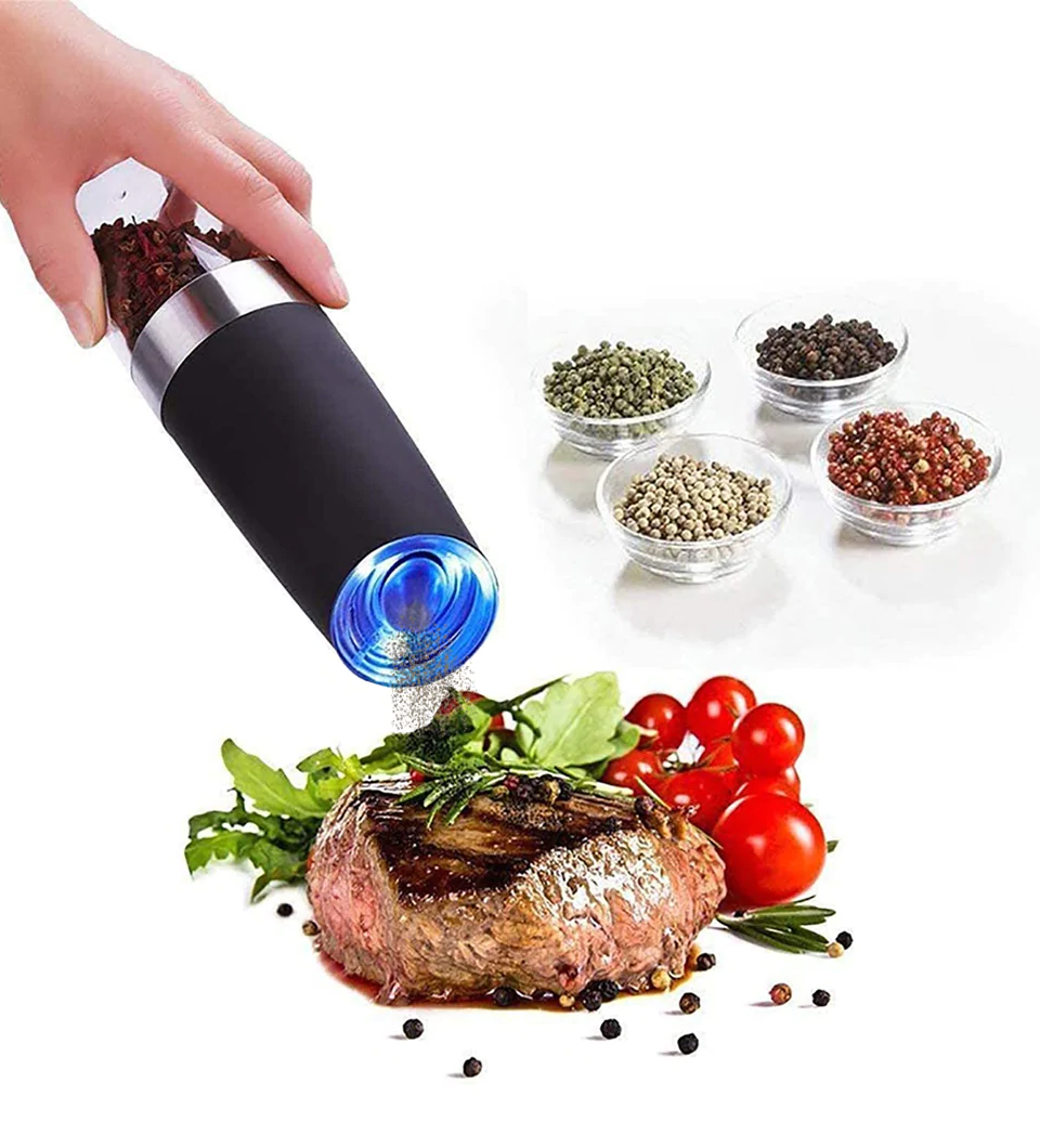 Electric Gravity Induction Salt & Pepper Grinder