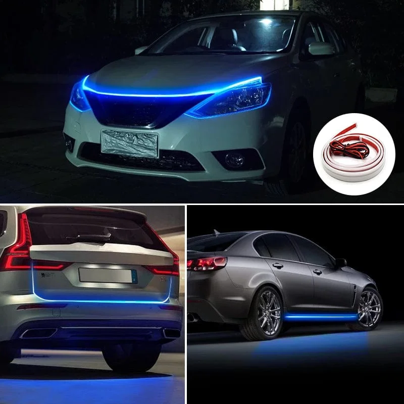 Dynamic Scan Start Up Hoodbeam Kit, Flexible Car Hood LED Strip Lights