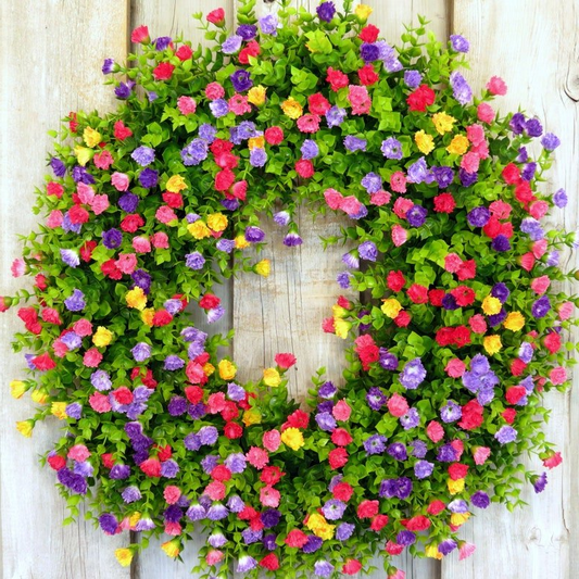 Farmhouse Colorful Cottage Wreath