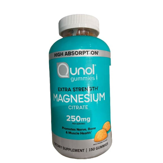 Qunol Magnesium Citrate 250mg Gummy, 150 Count