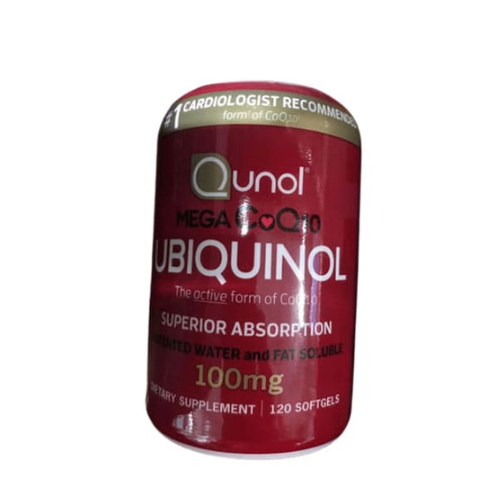 Qunol Mega Ubiquinol CoQ10 100mg, 120 Count Softgels